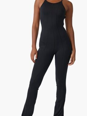 Free People Black Slim Fitted Jumpsuit